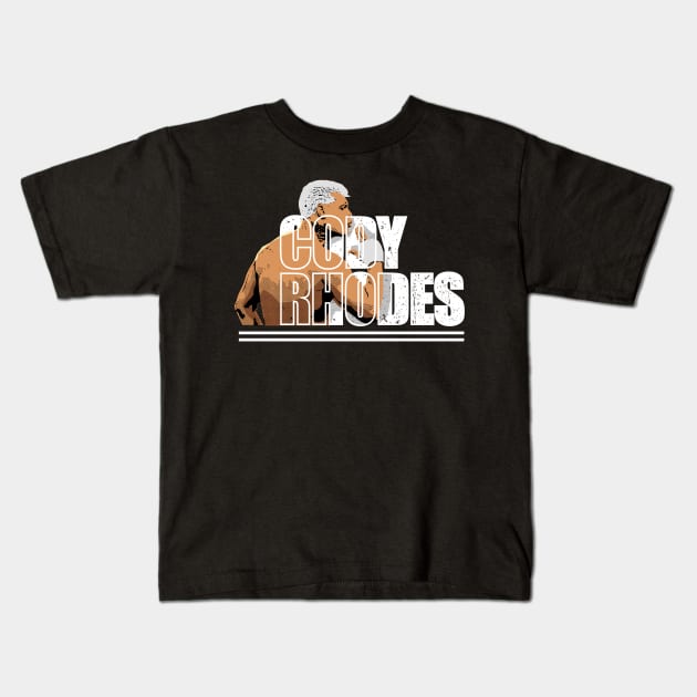 cody rhodes comic illustration style Kids T-Shirt by jerrysanji